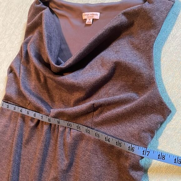 Liz Lange gray sleeveless dress /jumper size M Maternity invisible zipper side - Picture 6 of 11